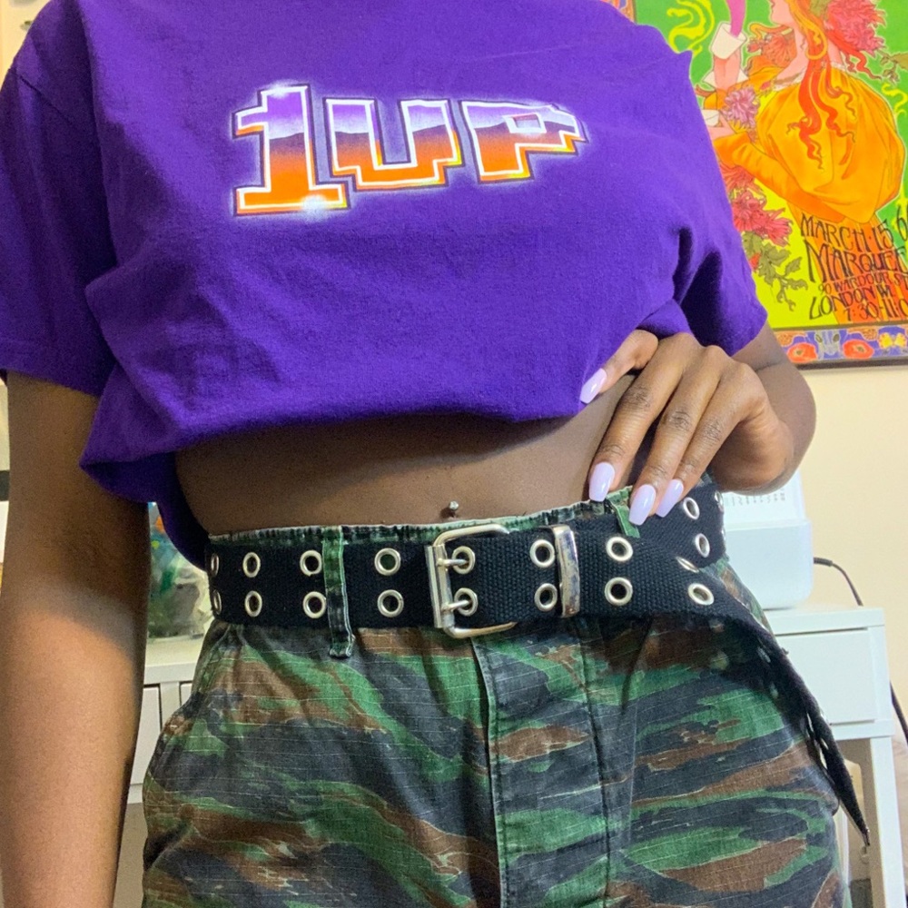 SOLD ON DEPOP Black Cloth One Size Fits All Belt